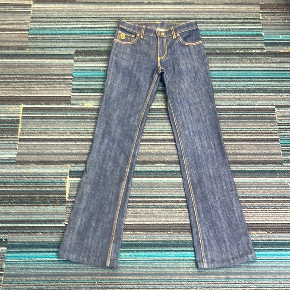 Louis Vuitton Denim - Louis Vuitton Vintage Blue Denim Low-Rise Boot-Leg